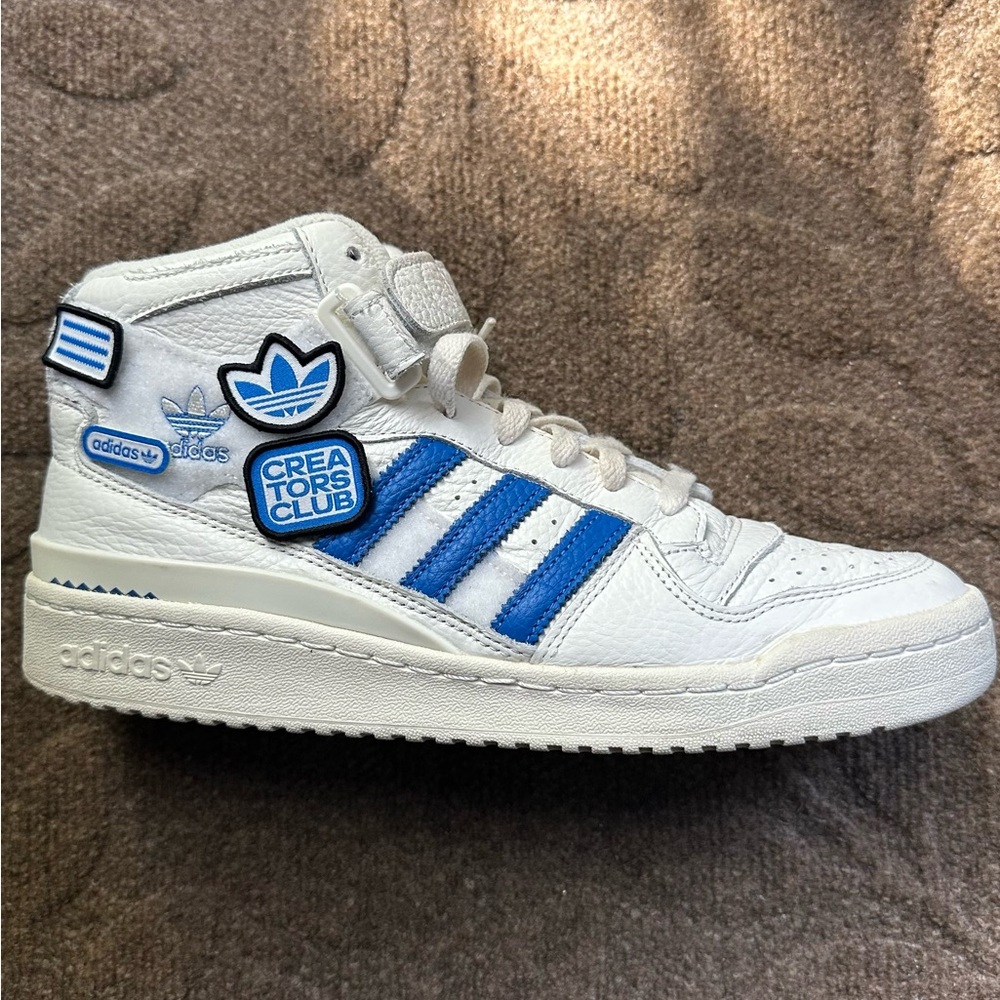 Adidas Originals Men’s Forum Mid White Blue Bird GX1021 Size 10 - Picture 8 of 14